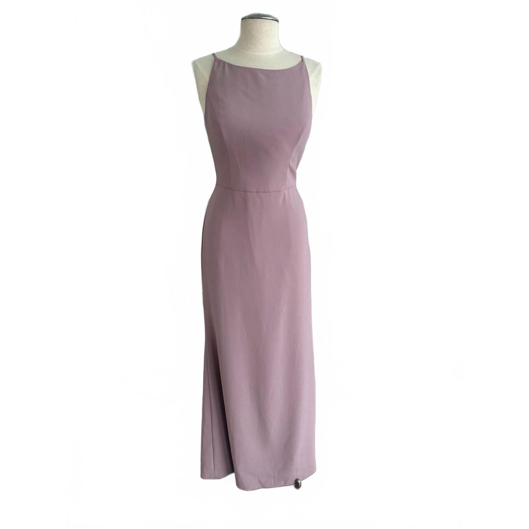 New Dessy Women's Diamond Back Crepe Bridesmaid Dress In Dusty Rose